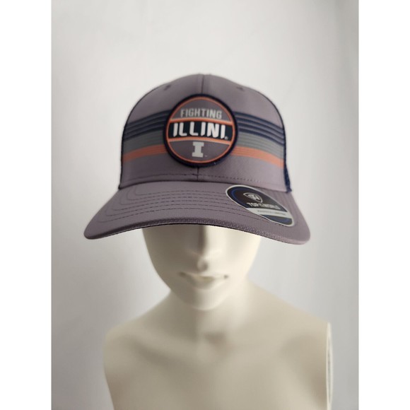 University Of Illinois Fighting Illini Football Adjustable Hat Cap Mesh Back NWT - Picture 6 of 8